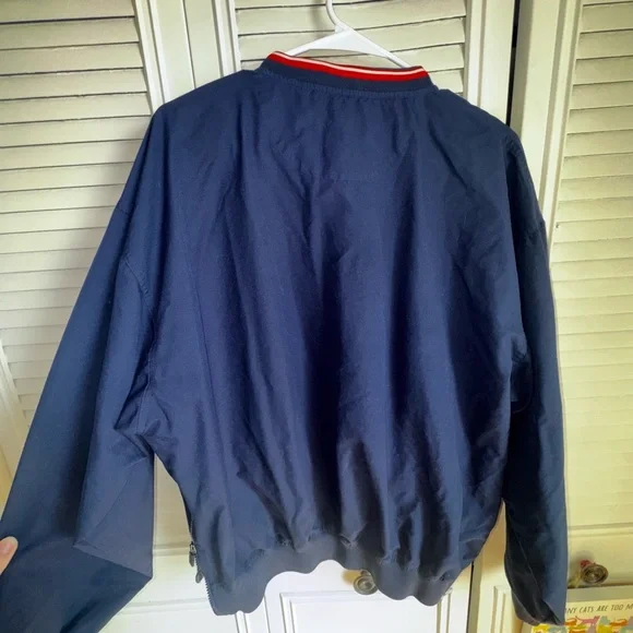 Vintage Nike Illinois Windbreaker Pullover Center Swoosh Logo Navy Size Mens M - Picture 6 of 6